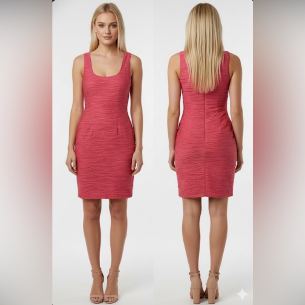 Guess coral pink bodycon dress